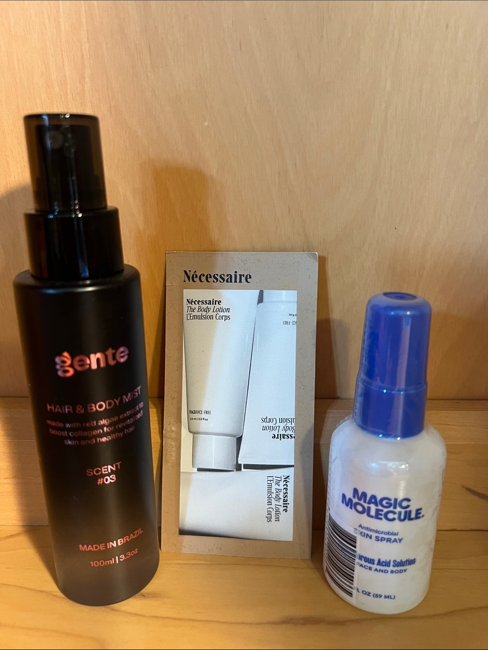 Gente Hair & Body Mist (Scent #03) Necessaire & magic Molecule bundle